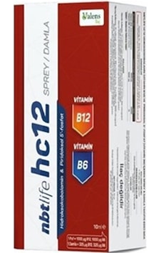 NbtLife HC12 Sprey / Damla 10ml - Hidroksikobalamin + Piridoksal NbtLife HC12 Sprey / Damla 10ml - Hidroksikobalamin + Piridoksal