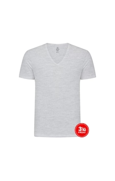 Sementa SAM Erkek Modal Derin V Yaka Tshirt 3'lü Paket - Melanj Sementa SAM Erkek Modal Derin V Yaka Tshirt 3'lü Paket - Melanj