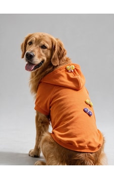 Mariposa Orange Hoodie Kelebek Detaylı İnce Polar Orta Ve Büyük Irk Köpek Sweatshirt Mariposa Orange Hoodie Kelebek Detaylı İnce Polar Orta Ve Büyük Irk Köpek Sweatshirt