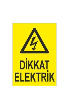 Dikkat Elektrik Tehlike Levhası 25x15 10 Adet - 865607142