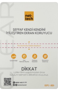 Nettech Uyumlu Tablet Şeffaf Kesme Nano Ekran Koruyucu - Şeffaf Nettech Uyumlu Tablet Şeffaf Kesme Nano Ekran Koruyucu - Şeffaf