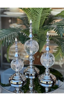 Chacha Home 3'lü Damla Efektli Cam Küreli Dekoratif Obje Seti Lüks Salon Tv Ünitesi Aksesuarı Gümüş Chacha Home 3'lü Damla Efektli Cam Küreli Dekoratif Obje Seti Lüks Salon Tv Ünitesi Aksesuarı Gümüş