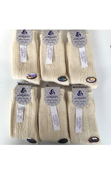 Doğal Yün Çorap - 6 Lı Ekonomik - Dokuma Yün Çorap - Köy Çorabı -
