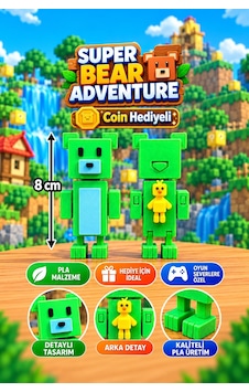 Super Bear Adventure Yeşil Ayı Ve Shicka Figür Seti - Süper Ayı Seti 1adet