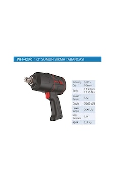 Wufu WFI4270 1/2" 7000 D/D Havalı Kabzalı Somun Sıkma Wufu WFI4270 1/2" 7000 D/D Havalı Kabzalı Somun Sıkma