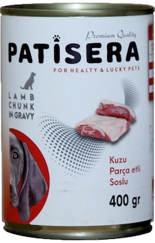 Patisera Kuzu Etli Konserve Yetişkin Köpek Maması 12 x 400 G