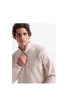 Jack & Jones Dik Yaka Krem Erkek Sweatshırt 12299799 Jornewove Sweat Smu Jack & Jones Dik Yaka Krem Erkek Sweatshırt 12299799 Jornewove Sweat Smu