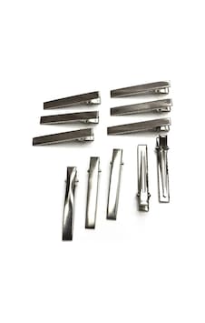 Kadın 6,5 cm Metal Pens Toka 50 Adet Gri Kadın 6,5 cm Metal Pens Toka 50 Adet Gri