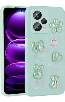 Xiaomi Redmi Note 12 4g Kılıf Kabartma Figürlü Parlak Zore Toys Silikon Kapak Açık Yeşil Xiaomi Redmi Note 12 4g Kılıf Kabartma Figürlü Parlak Zore Toys Silikon Kapak Açık Yeşil