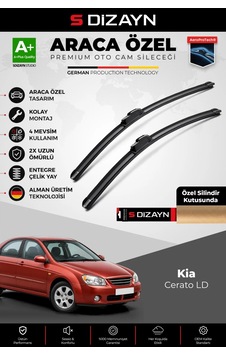 S-dizayn Kia Cerato Ld Ön Cam Silecek Seti 2004-2009 Premium Araca Özel 60-40 Cm A+ Kalite Aocs-1747