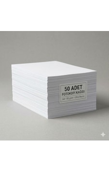 A4 80 G/m² 50 Adet Beyaz Fotokopi Kağıdı