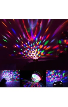 BUFFER® 360 Derece Dönen Disko Tarzı Renkli Dekoratif Disco Lamba BUFFER® 360 Derece Dönen Disko Tarzı Renkli Dekoratif Disco Lamba