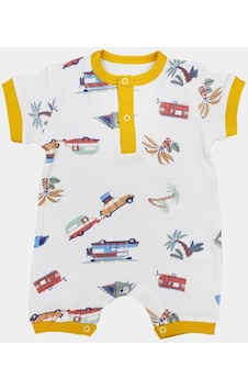 Tiffany Baby & Kids Tiffany Baby Caravan Theme Yarım Kol Kısa Bebek Tulumu 12026 Ekru Tiffany Baby & Kids Tiffany Baby Caravan Theme Yarım Kol Kısa Bebek Tulumu 12026 Ekru