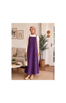 Elmoda Kadın Mor Ayarlanabilir İp Askılı Jile Elbise Mor Mor Elmoda Kadın Mor Ayarlanabilir İp Askılı Jile Elbise Mor Mor
