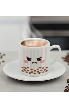 Bk Gift Sevimli Yüz Tasarımlı Mini Seramik Türk Kahvesi Fincanı, Renkli Eğlenceli Kahve Fincanı-9 Çok Renkli Bk Gift Sevimli Yüz Tasarımlı Mini Seramik Türk Kahvesi Fincanı, Renkli Eğlenceli Kahve Fincanı-9 Çok Renkli