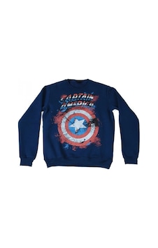 Captain America No:3 Sweatshirt Mavi Çok Renkli