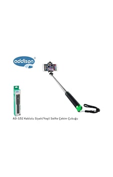 Addison Ad-s32 Kablolu Siyah/yeşil Selfie Çekim Çubuğu Addison Ad-s32 Kablolu Siyah/yeşil Selfie Çekim Çubuğu