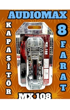 Audıomax Mx-108- 8 Farad -ledli-remoteli Kapasitör--akünüzü Korur Audıomax Mx-108- 8 Farad -ledli-remoteli Kapasitör--akünüzü Korur