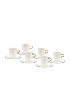 Jumbo Merse 6 Kişilik Kahve Fincan Takımı Gold Jumbo Merse 6 Kişilik Kahve Fincan Takımı Gold