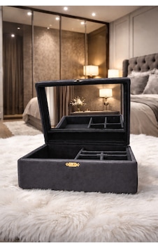 Oryon Takı Kutusu Takı Organizeri Lüks Özel Üretim 22.5x18.5x8 Cm Gri Oryon Takı Kutusu Takı Organizeri Lüks Özel Üretim 22.5x18.5x8 Cm Gri