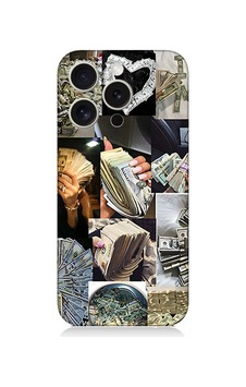 Apple Uyumlu iPhone 15 Pro Para Ve Aşk Desenli Silikon Kılıf Silikon Apple Uyumlu iPhone 15 Pro Para Ve Aşk Desenli Silikon Kılıf Silikon