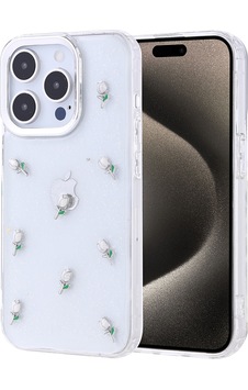 Apple Uyumlu iPhone 15 Pro Kılıf Airbag Tasarımlı Simli Şeffaf Zore Kutup Kapak Lale Apple Uyumlu iPhone 15 Pro Kılıf Airbag Tasarımlı Simli Şeffaf Zore Kutup Kapak Lale