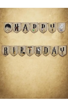 Harry Potter Temalı Happy Birthday Yazı Banner Doğum Günü Parti Süsü Harry Potter Temalı Happy Birthday Yazı Banner Doğum Günü Parti Süsü