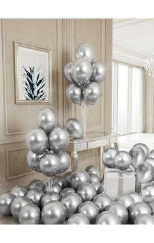 Mucit Home 10 Adet Gümüş Krom Balon Seti 12 İnç Parlak Ve Göz Alıcı Parti Balonları Mucit Home 10 Adet Gümüş Krom Balon Seti 12 İnç Parlak Ve Göz Alıcı Parti Balonları