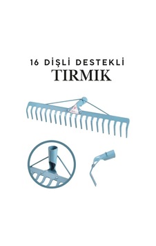 Füze 16 Tırmık 16 Dişli Takviyeli Çelik Bahçe Tırmığı - 4 Mm Kalınlık 56 Cm Bahçe Tarla Tırmığı Füze 16 Tırmık 16 Dişli Takviyeli Çelik Bahçe Tırmığı - 4 Mm Kalınlık 56 Cm Bahçe Tarla Tırmığı