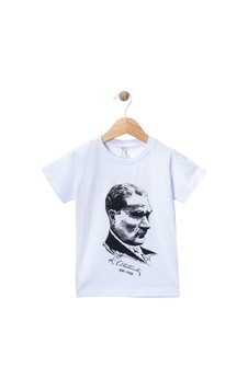 Hipatu Atatürk Baskılı Tişört 9-16yaş BEYAZ Hipatu Atatürk Baskılı Tişört 9-16yaş BEYAZ