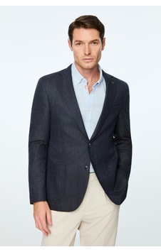Morven Erkek Lacivert Keten Trend Desenli Slim Fit Ceket 26ys002001200 Lacivert Morven Erkek Lacivert Keten Trend Desenli Slim Fit Ceket 26ys002001200 Lacivert