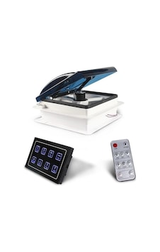 Tyt Kumandalı Fanlı Tavan Heki 47x47cm 12v Çift Yönlü Yağmur Sensörlü-997 Çok Renkli
