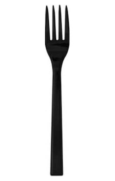 Siyah Plastik Çatal 100'lü Siyah