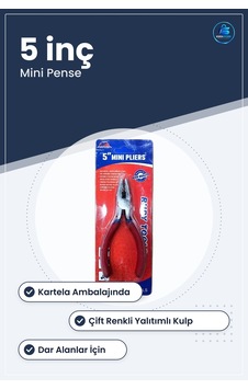 Mini Pense 5 İnç Kartelada Hırdavat El Aletleri Ev Atölye Hobi Ku Mini Pense 5 İnç Kartelada Hırdavat El Aletleri Ev Atölye Hobi Ku