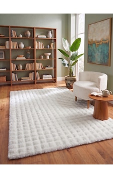 Lux Bubble Ekstra Yumoş Peluş Halı Kaymaz Taban Puffy Tavşan Tüyü Halı Beyaz Lux Bubble Ekstra Yumoş Peluş Halı Kaymaz Taban Puffy Tavşan Tüyü Halı Beyaz