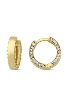 Sembolgold Altın Halka Küpe Swarovski Taşlı Tasarım Kpbz-9051 Sembolgold Altın Halka Küpe Swarovski Taşlı Tasarım Kpbz-9051