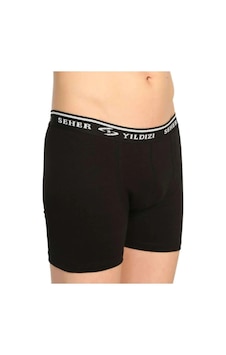 Elit Seher Yıldız 8'li Paket Likralı Erkek Boxer 0060 Siyah