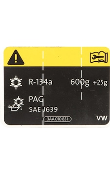 Vw 8J8010564F Klima Gazı Uyarı Etiketi Sticker Yapıştırma Vw 8J8010564F Klima Gazı Uyarı Etiketi Sticker Yapıştırma