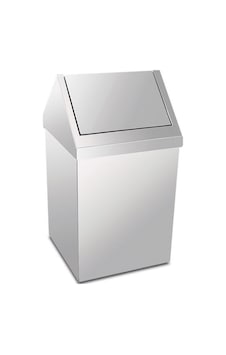 Palex Krom Çatı Kapaklı Çöp Kovası 16 Lt Palex Krom Çatı Kapaklı Çöp Kovası 16 Lt