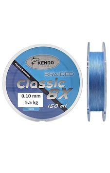 Kendo Classic 8x 0.10mm 150m Blue Örgü İp Misina Kendo Classic 8x 0.10mm 150m Blue Örgü İp Misina
