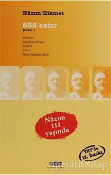835 Satır - Şiirler 1- Yapı Kredi Yayınları