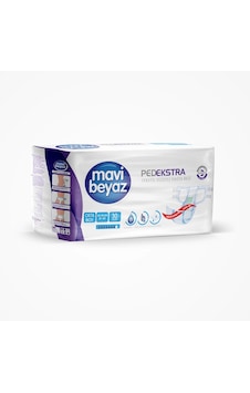 Mavi Beyaz Ped Ekstra Hasta Bezi Bel Bantlı M Medium 30'lu Paket Standart Mavi Beyaz Ped Ekstra Hasta Bezi Bel Bantlı M Medium 30'lu Paket Standart
