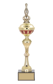 Odak Kupa - Figürlü Kupalar - Bowling / Labut Figürlü Kupalar Fg-064 B - 44 Cm Altın - Beyaz