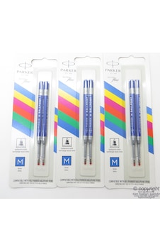 Parker Tükenmez Kalem Yedeği - Medium Mavi 2'li Blister Refil (Benzer ucu kullanan kalemlerle uyumludur) Parker Tükenmez Kalem Yedeği - Medium Mavi 2'li Blister Refil (Benzer ucu kullanan kalemlerle uyumludur)