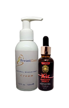 Breastgain Krem 120 Ml + Mucizevi Sertleştiricili Bay Özel Karışım İçecek 30 Ml Breastgain Krem 120 Ml + Mucizevi Sertleştiricili Bay Özel Karışım İçecek 30 Ml