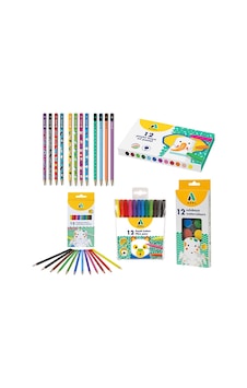 Adel Boya Set 12 Li Kuru - Sulu - Pastel - Keçeli Kurşun Kalem