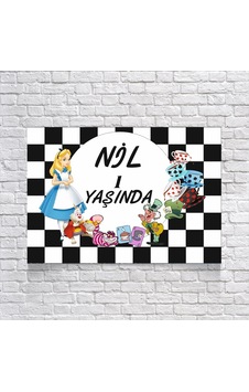 Alice Harikalar Diyarından Doğum Günü Afişi 35x50 Cm Alice Harikalar Diyarından Doğum Günü Afişi 35x50 Cm
