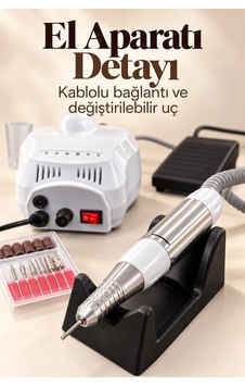 Tırnak Törpü Cihazı Metal Uçlar Ve Zımpara Bantlarıyla Tırnak Törpü Cihazı Metal Uçlar Ve Zımpara Bantlarıyla