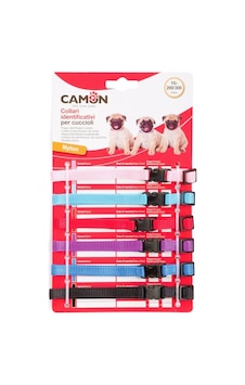 Camon 6 Lı Yavru Köpek Kimlik Tasması Seti 20-30 Cm Renkli Çok Renkli