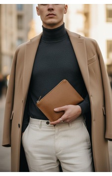 Plush Studıo Istanbul Noır Case Deri Clutch El Çantası Şık, Minimal & Zamansız Tasarım Taba Taba Plush Studıo Istanbul Noır Case Deri Clutch El Çantası Şık, Minimal & Zamansız Tasarım Taba Taba